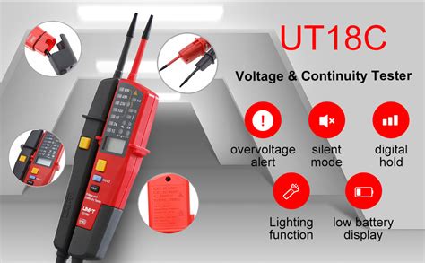 UNI-T UT18C Digital Voltage & Continuity Tester Auto Range fr RCD Phase ...