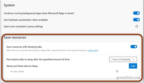 How To Enable Sleeping Tabs In Microsoft Edge To Save Memory Groovypost