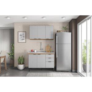 Cozinha Compacta Firenze Peças Portas Gavetas Amendola nude