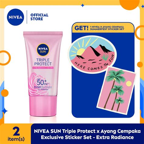 Jual NIVEA SUN Triple Protect X Ayang Cempaka Exclusive Sticker Set