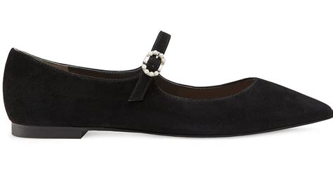 Stuart Weitzman Dazzle Flat The Sw Outlet In Black Lyst