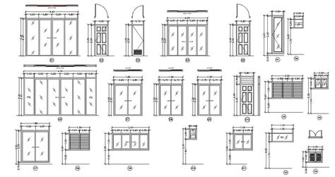 Elevation Of Door Window Cad File Free Cadbull