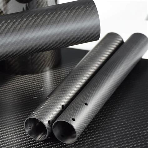 100 Customized Size Carbon Fiber Round Tubes Abrasion Resistant