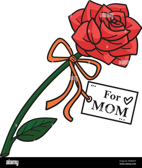 mothers day flower cartoon colored clipart stock vector image art alamy