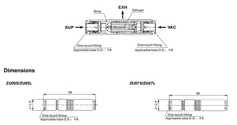 Zu Series Vacuum Generator-smc Vacuum Ejector - Buy Vacuum Generator ...