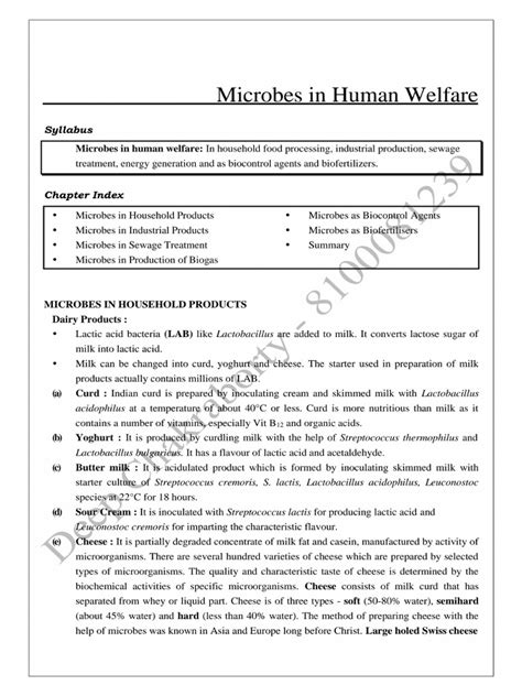 Chap-32 - Microbes in Human Welfare Final | PDF 