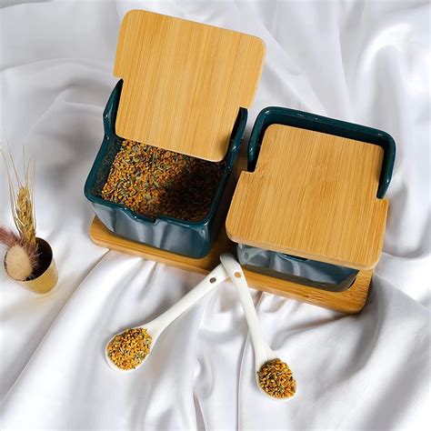 green kitchen ceramic jar units  pack  pic set capacity  ml