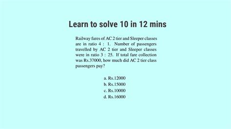 Ratio And Proportion Questions With Solutions SSC CGL Set 83