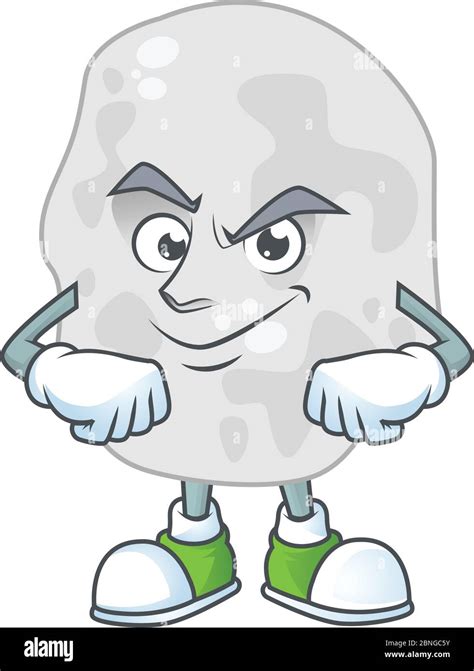 Planctomycetes Cartoon Character Design With Sneaky Face Stock Vector
