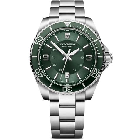 Victorinox Men's Maverick - Victorinox Maverick Men's Green Dial Watch, Water Resistant, Stainless ...