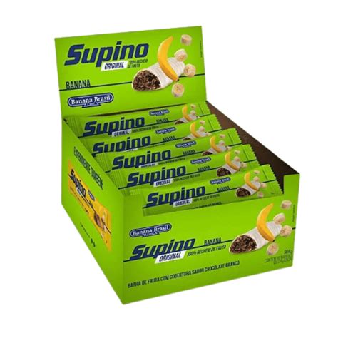 Doces Novo Supini Banana C Choc Branco 16un Banana Brasil Supini