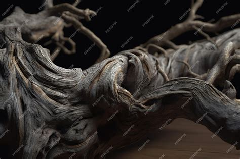 Premium Ai Image Photo Of Old Crooked Roots With Details And Dark