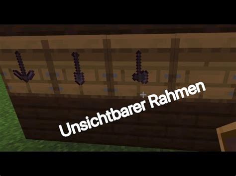 Wie Bekommt Man Unsichtbare Rahmen In Minecraft Tutorial YouTube