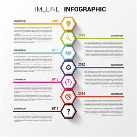 Cronolog A Infographics Plantilla Hexagonal Del Dise O Vector