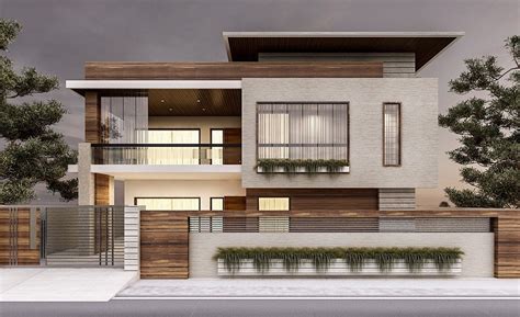 Renders Exterior On Behance Contemporary House Design Facade House