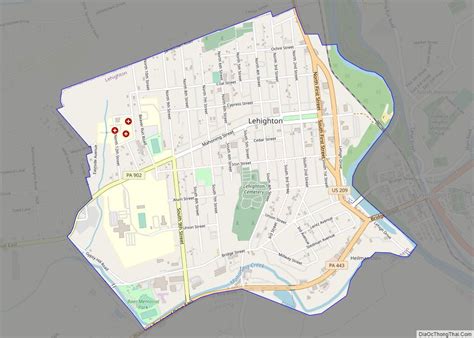 Map of Lehighton borough - Thong Thai Real