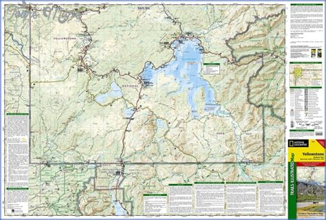 Yellowstone Hiking Map - ToursMaps.com