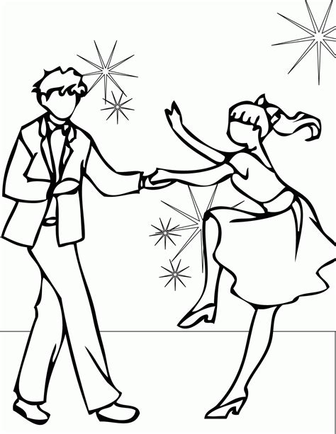 Free Coloring Page Of Kids Dancing Coloring Home