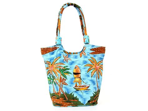 Wholesale Handbags 1257 Printed Canvas Beach Bag Top Zipper Closure It Has Double Handle And