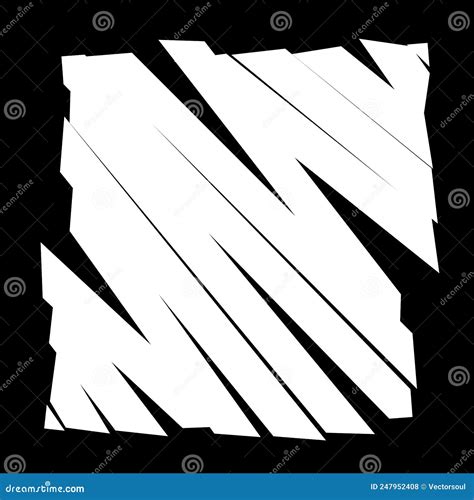 Slit Slash Fracture Texture Effect Element Stock Vector