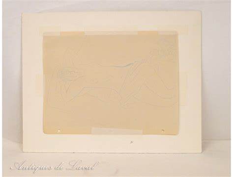 Naked Woman Ink Drawing By Gino Severini 20th