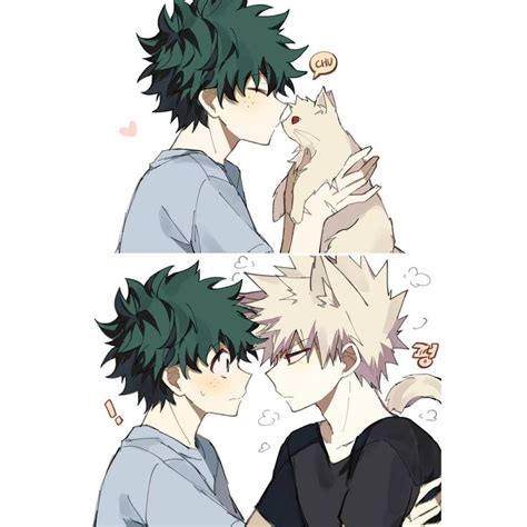 𝐁𝐚𝐤𝐮𝐠𝐨𝐮 𝐱 𝐃𝐞𝐤𝐮 On Instagram 🧡😳special Kiss😳💚 💕 Credit 💕 Coimha 💕