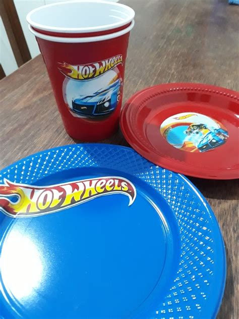 Vasos Platos Descartables Hot Wheels Cumpleaños 15 00 en Mercado Libre