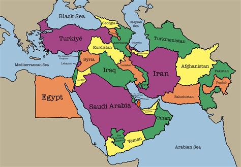 Map Of West Asia 1