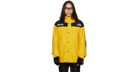 The North Face Yellow Gtx Mountain Down Jacket In Orange For Men Lyst