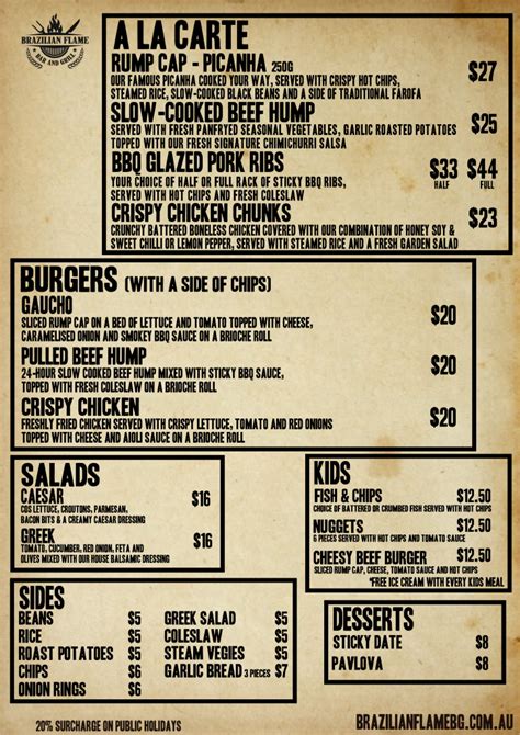 Menu – Brazilian Flame Bar and Grill