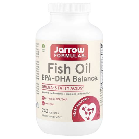 Jarrow Formulas, EPA-DHA Balance®, рыбий жир, 2000 мг, 240 капсул (1000 ...