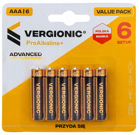 BATERIE PALUSZKI ALKAICZNE 6 SZT R03 AAA VERGIONIC - Nest- Rol