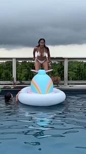 Insta Vid Padma Lakshmi In A Bikini Jumping On A Float Phun Org Forum