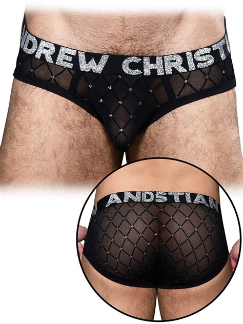 Diamond Mesh Brief Almost Naked Black From Andrew Christian