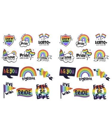 Pride Gay Lgbtq Flags Cupcake Toppers Edible Wafer Paper Fairy Cake Toppers Birthday Cake