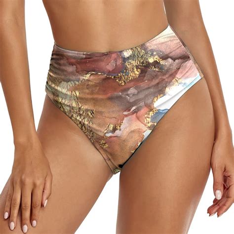 Gubotare Period Swimwear Menstrual Leakproof Bikini Bottom High Waisted