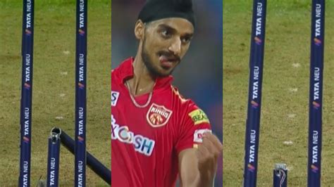 Ipl 2023 Watch Arshdeep Singh Shatters Middle Stump Of Tilak Varma Nehal Wadhera Off