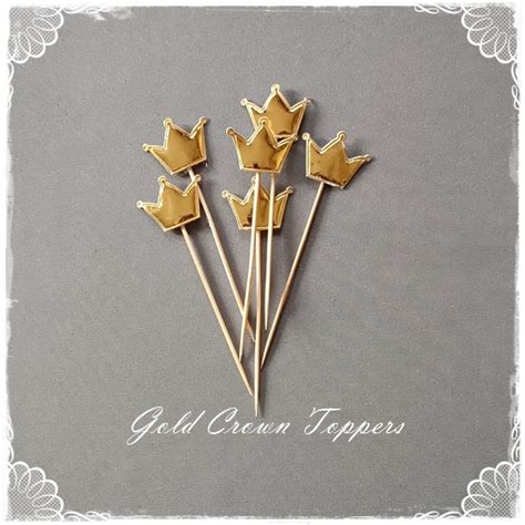 Crown Cake Topper Gold Vintage Baker Shop
