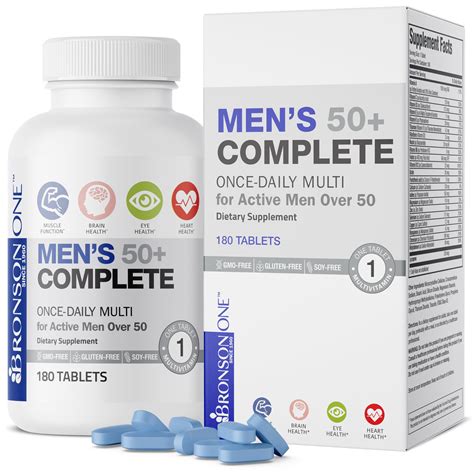 Buy Bronson ONE Daily Mens 50+ Complete Multi Multimineral, 180 s ...