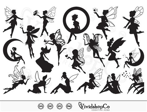 Fairy Svg Fairies Svg Fairy Cartoon Magical Svg Tinkerbell Etsy