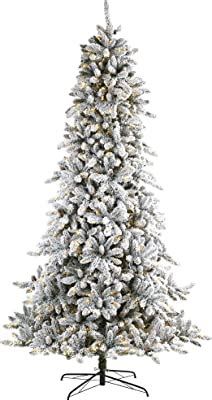 Amazon Home Heritage Snowdrift 6 5 Ft Flocked Pine Pre Lit