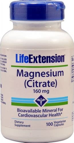 Life Extension Magnesium Citrate Vegetarian Capsules 160mg, 60 ct - Kroger