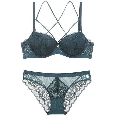 Women Bra Set Push Up Sexy Strappy Underwire Padded Cup Lingerie Women Set Xmas Gift For Her