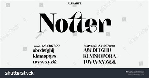 Notter Abstract Quality Font Alphabet Minimal Stock Vector Royalty Free 2250889209 Shutterstock