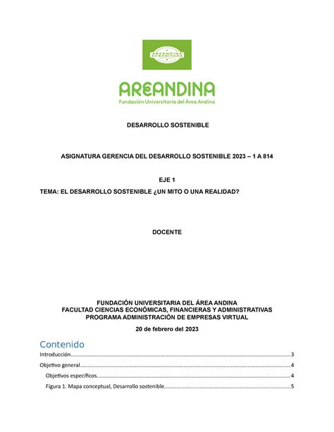 Dearrollo Del Taller Eje 1 Desarrollo Sostenible Desarrollo