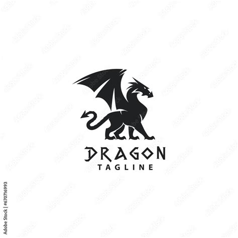 complete form   dragon design   side perspective dragon logo