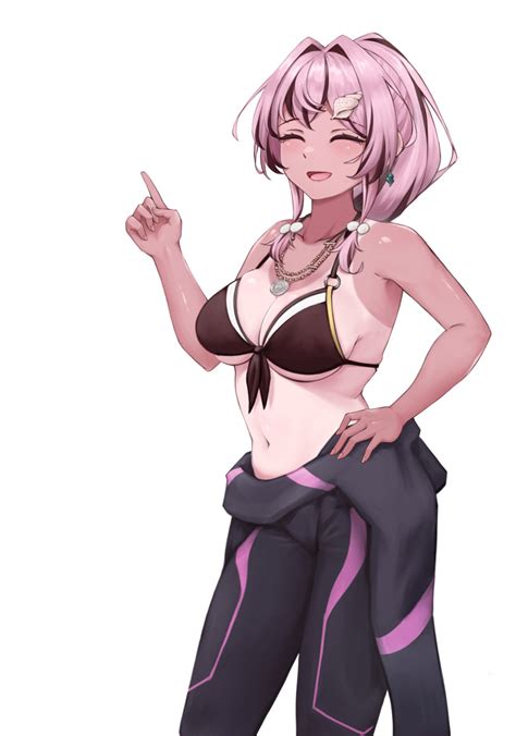 Hare Nitsuki Original Absurdres Commentary Request Highres 1girl D Arm Up Bikini Black