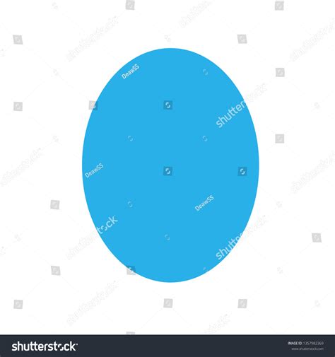 blue oval basic simple shapes isolated stock vector royalty