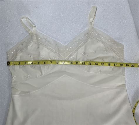 Vintage Ivory Full Slip Dress Lingerie Nylon With La Gem