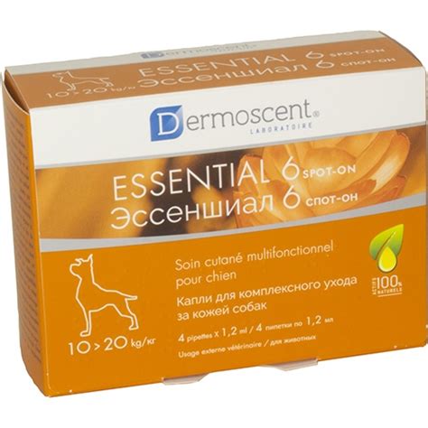 Эссеншиал 6 спот он (dermoscent) для собак и кошек